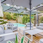 Villa Fleurs Des Pins, Piscine Chauffée , 80 M De La Pereire